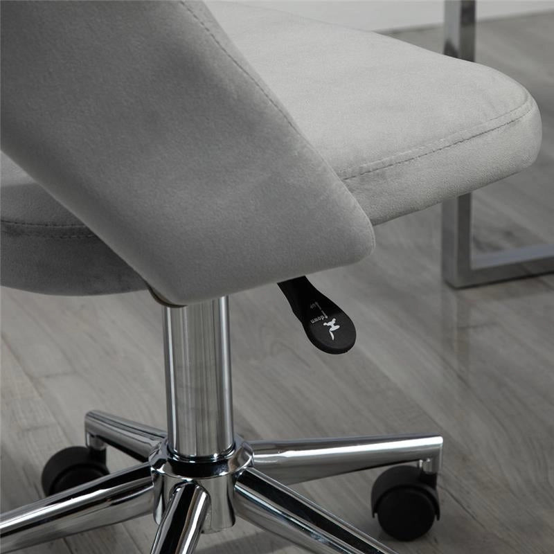 SEDIA DA UFFICIO IMBOTTITA ERGONOMICA GIREVOLE 49 X54 X 79-91 CM COLORE GRIGIO