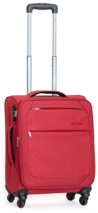 Trolley Valigia Bagaglio a Mano Morbida in Poliestere 4 Ruote TSA Ravizzoni Brooklyn Rossa