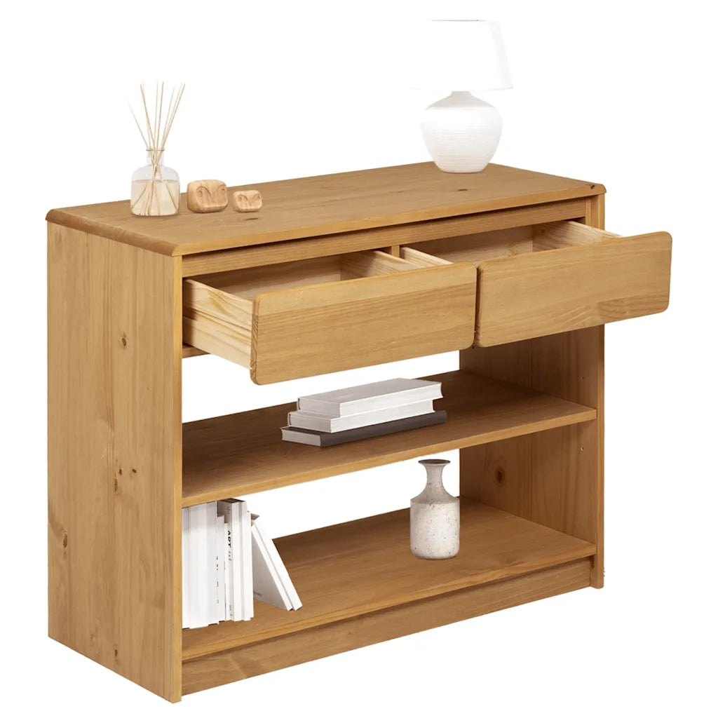 Tavolo Consolle SAUDA Rovere 89,5x36,5x73cm Legno Massello Pino
