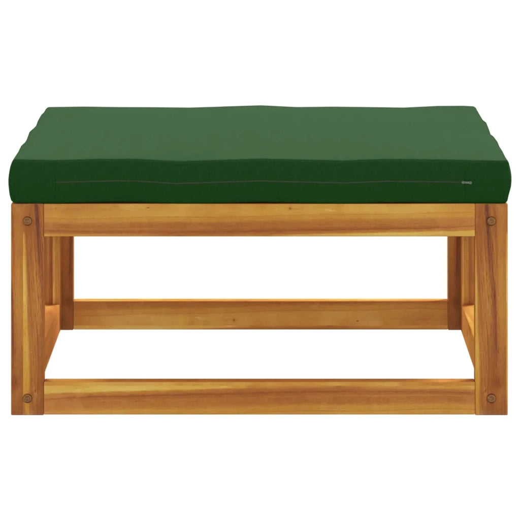 Poggiapiedi modulare con cuscini 100 % poliestere Solid-Acacia 42028321