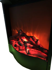 Camino Elettrico da Incasso 62,4x44,8x16,5 cm Effetto Fiamma 1600W Corsica Nero