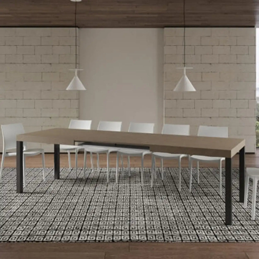 Tavolo allungabile 180/440x90 cm Everyday tortora gambe antracite
