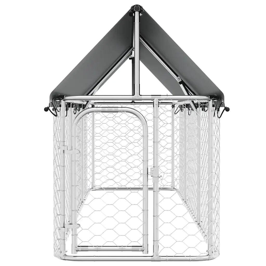Gabbia per Cani da Esterno con Tetto-Cassa per cani 400x100x150 cm