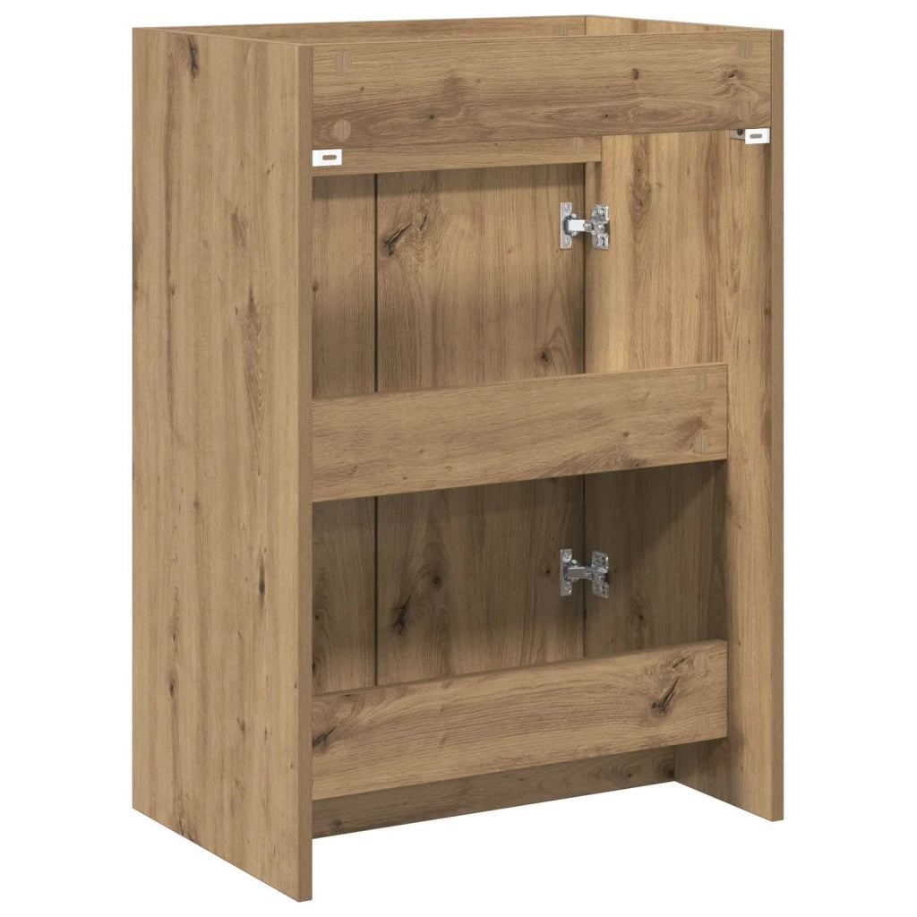 Mobiletto da Bagno Sotto Lavabo Rovere Artigianale 890783