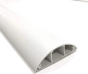 Gomma autoadesivo per condotto elettrico 2000 mm - Canale di gestione e protezione per cavi - Adattabile e rivestibile - PVC bianco
