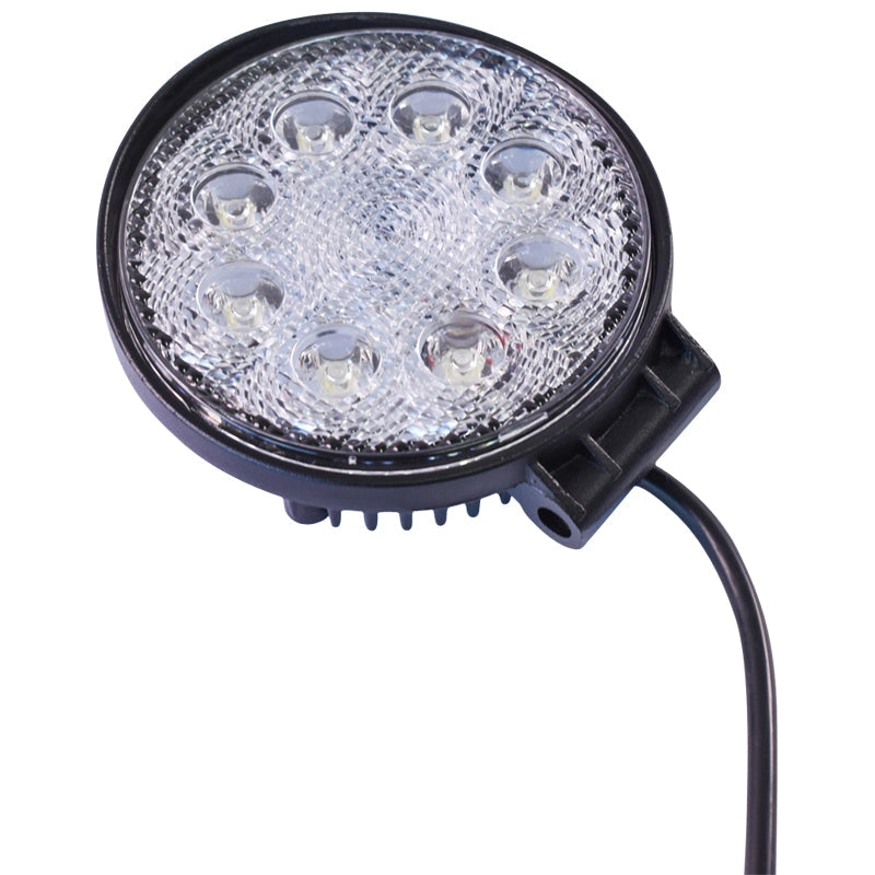 Lampada con 8 LED, 10-60V, 24W, angolo di radiazione 30°, tipo spot, 114x114x48mm, IP67, 6000K, Breckner Germany