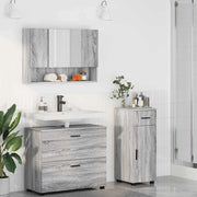 Set di mobili per il bagno con cassetto 3 pcs Grigio Sonoma 3393039