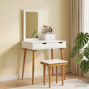 Set Tavolo da Trucco FAUSKE 4 pcs Bianco 76 x 50 x 143 cm 3438591