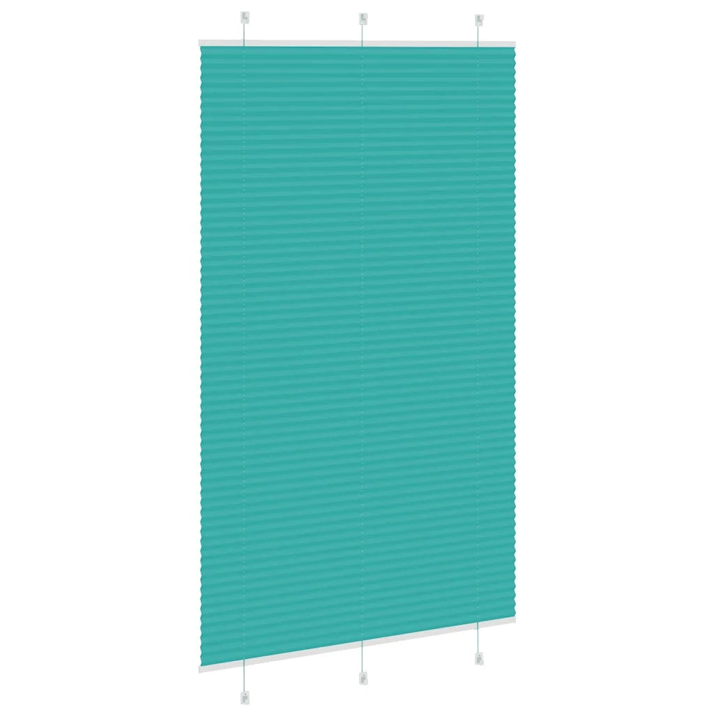 Tenda Plissettata Verde petrolio 115x200 cm Larghezza Tessuto 4015418