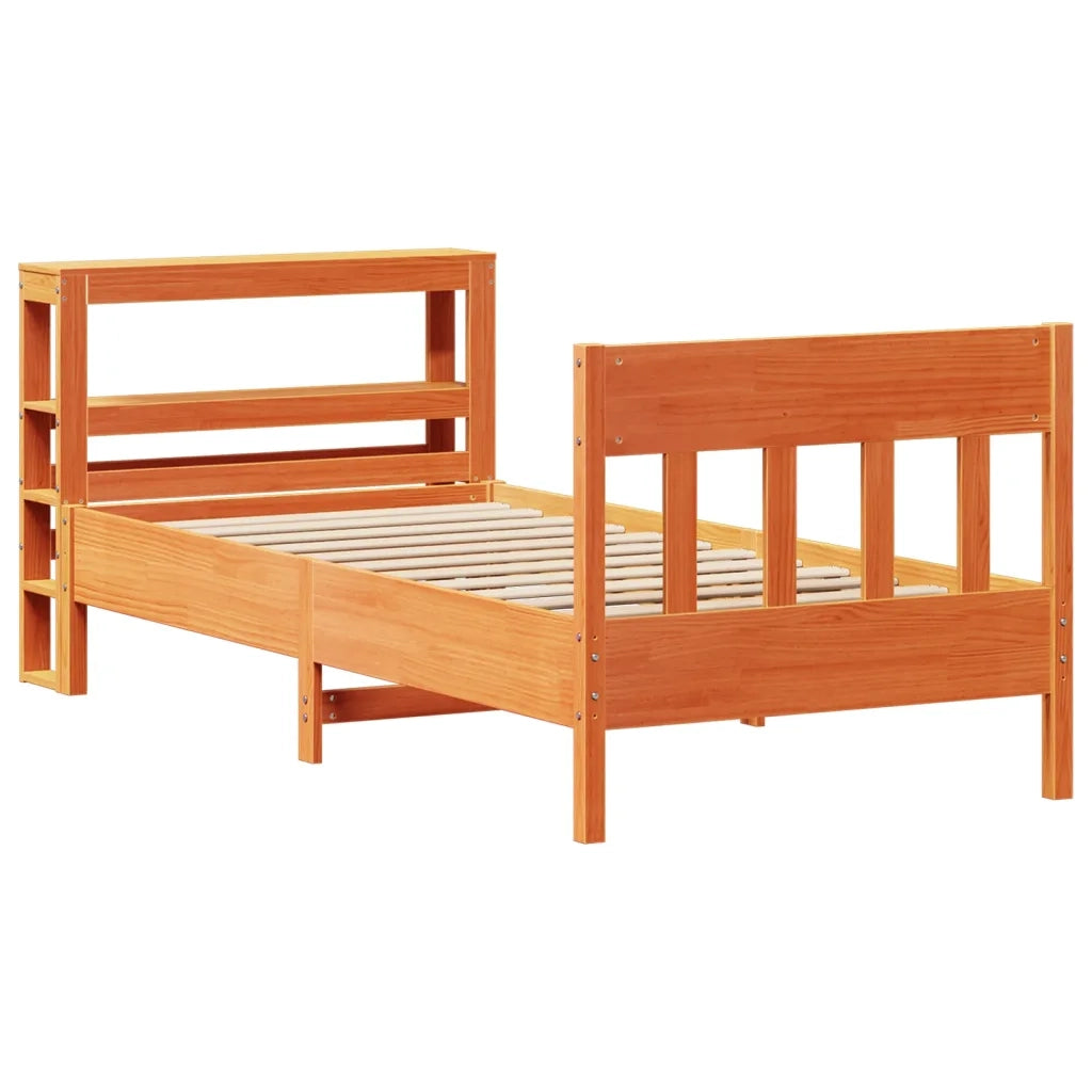 vidaXL Letto senza Materasso Marrone Cera 75x190 cm in Legno di Pino