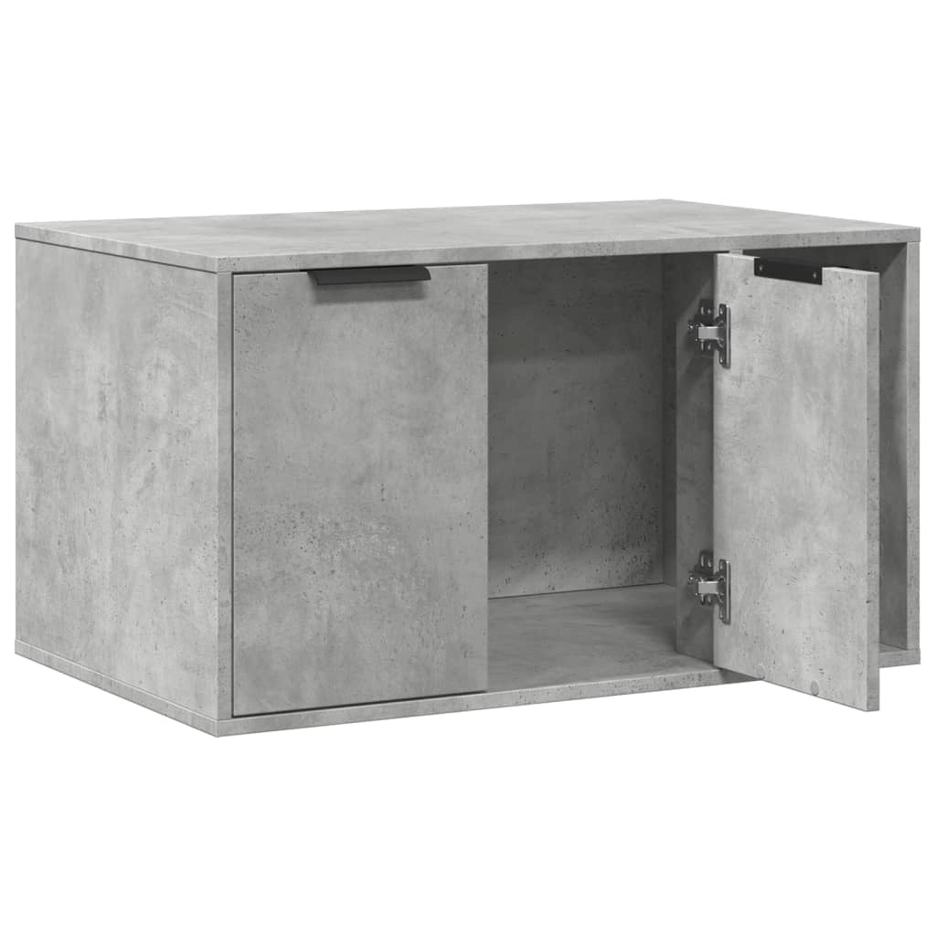 Mobiletto per lettiera per gatti in legno ingegnerizzato grigio 02_0043318