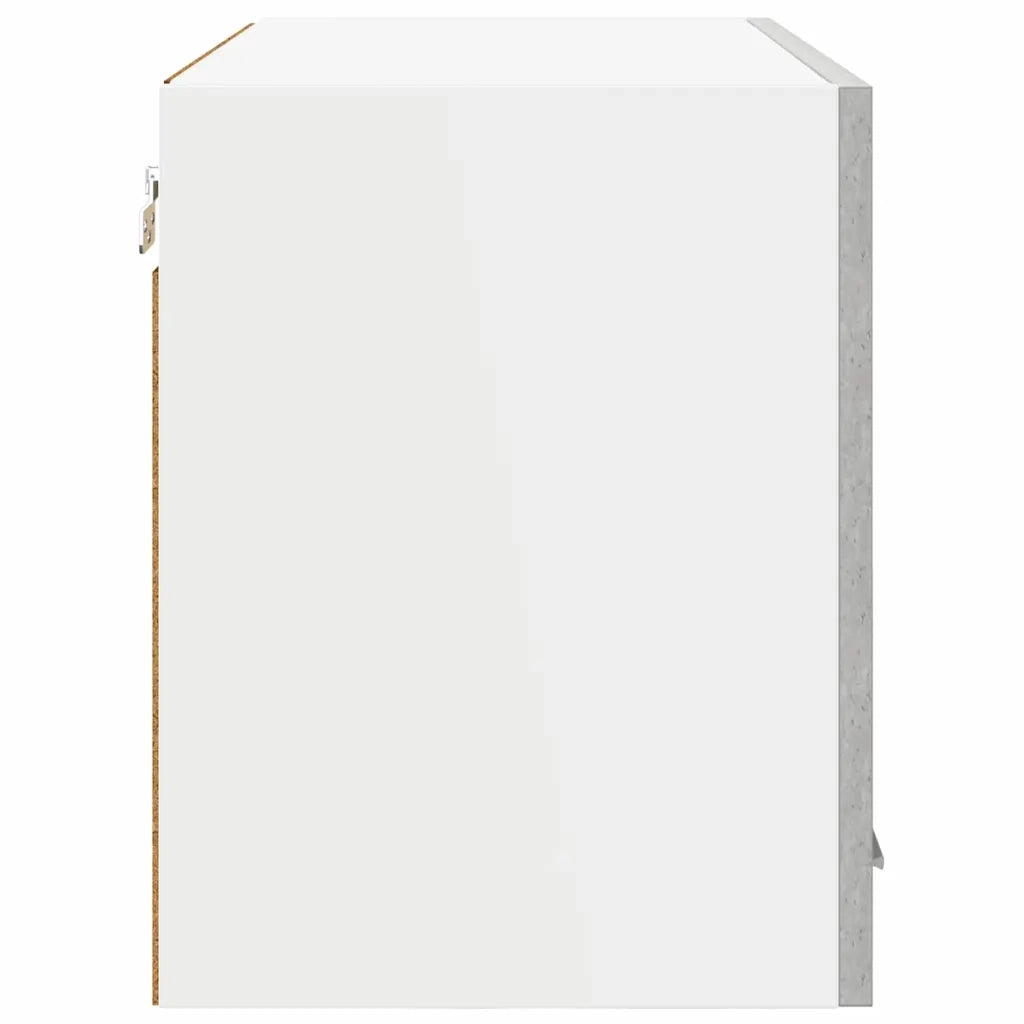 Armadio pensile con porta 2 pcs Grigio cemento 60 x 31 x 40 cm
