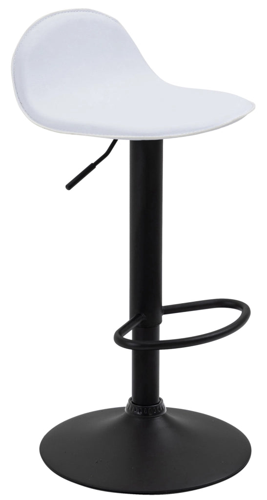 Set 2 Sgabelli Alti Lana in Similpelle bianco,nero