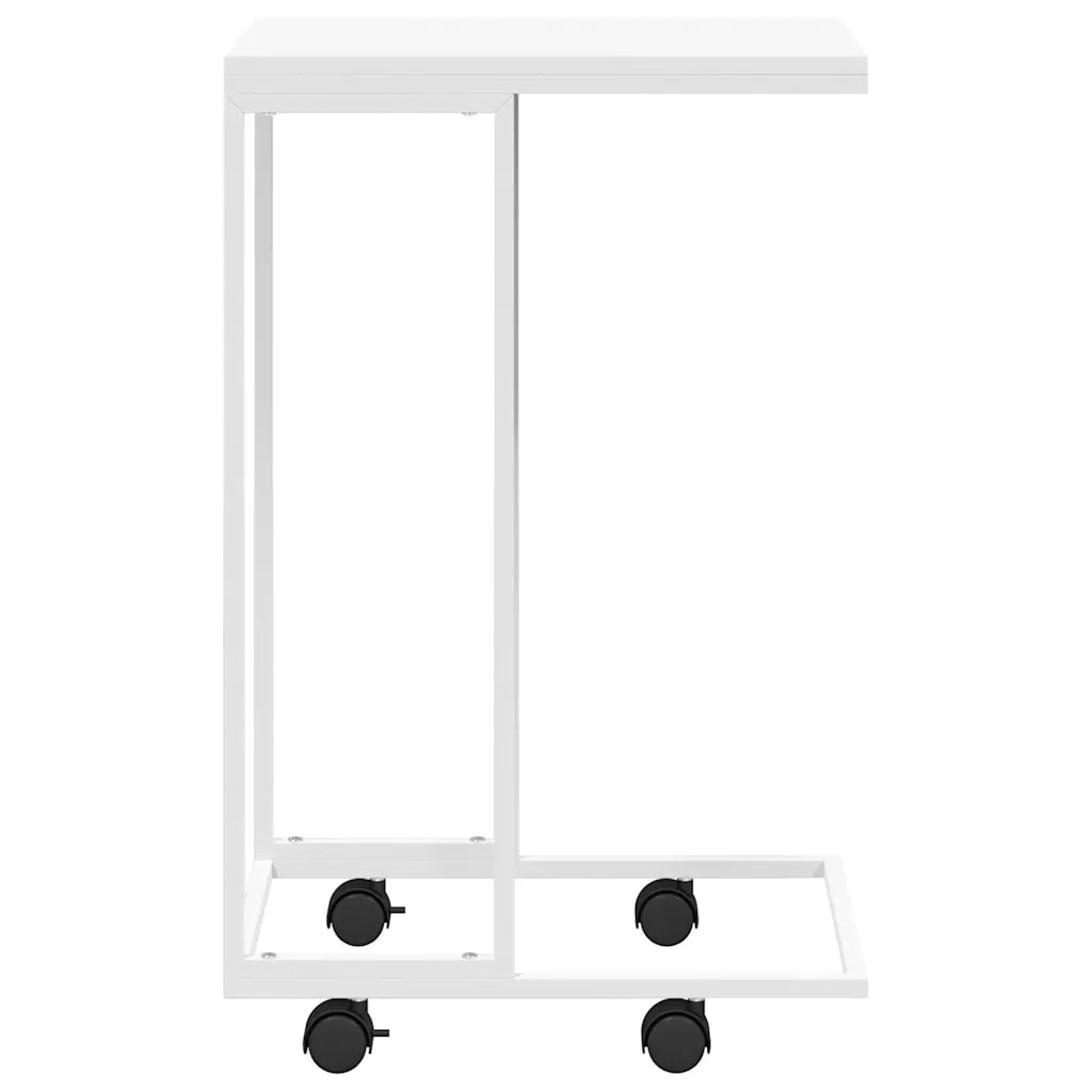 Tavolino con Ruote Bianco 40x30x63,5cm in Legno Ingegnerizzato cod mxl 63756