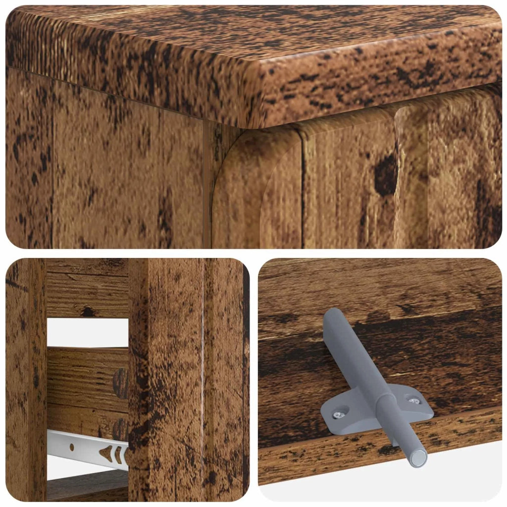 Armadio per Lavabo da Bagno ZWOLLE Legno antico 896363