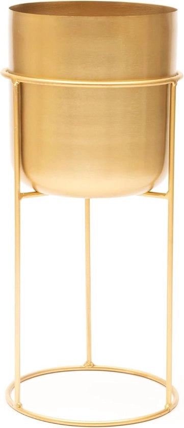 Vaso di piante in metallo dorato con base per piante - vaso per piante interno da 50cm - vaso decorativo per piante - base per vaso di piante 

Nota: Ho mantenuto il modello di altezza (50cm) per poter essere utilizzato per eventuali ricerche specifiche.