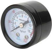 Manometro per compressori - Drukmeter per compressori - Nero - 0-180 PSI - Adatto per compressori a vite e compressori a pistone