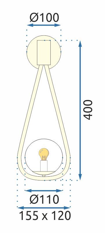 Lampada Da Parete Vetro Palla Gold APP603-1W