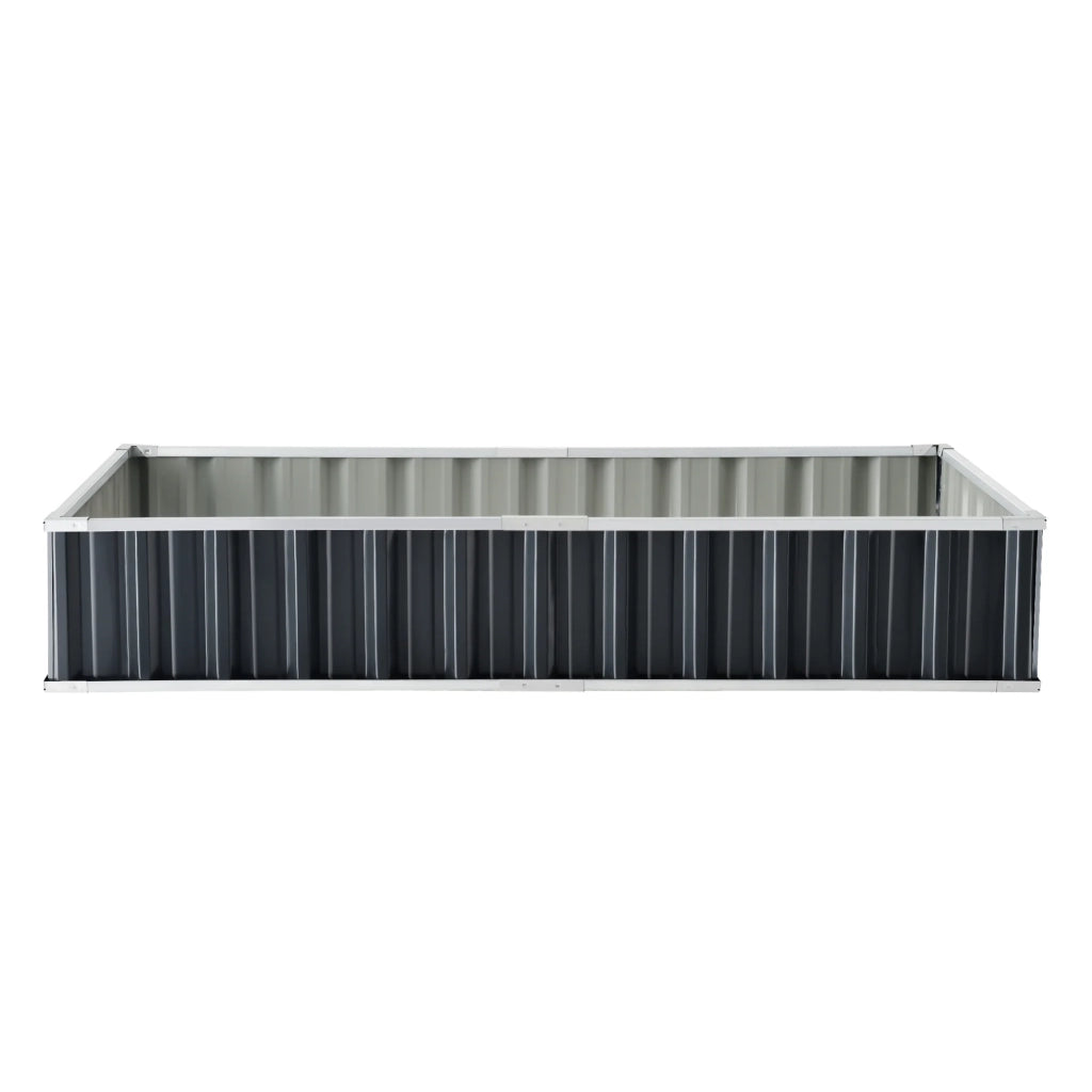 Fioriera rettangolare in acciaio zincato 174 x 90 x 30 cm antracite 03_0007191