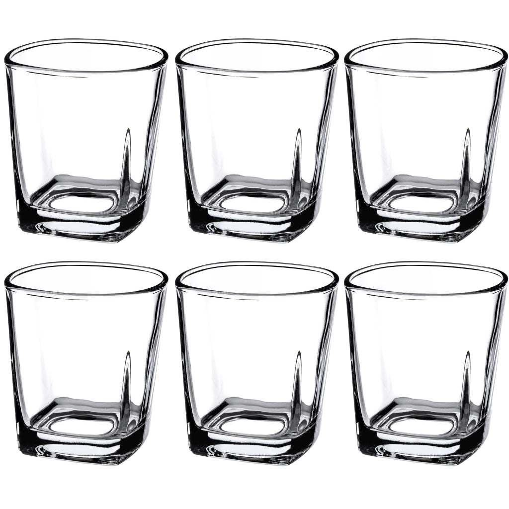 Bicchieri KADAX per bevande, whisky, succhi di frutta, set da 6 bicchieri, 250 ml