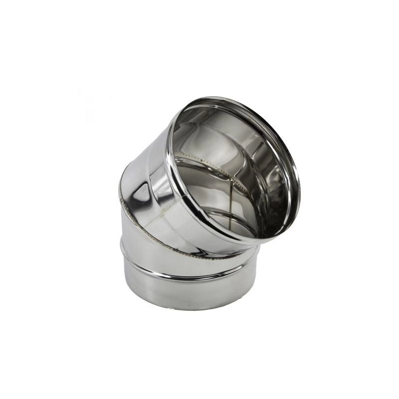 CURVA A 45 D.100MM INOX AISI 304 SPESSO 0.5MM