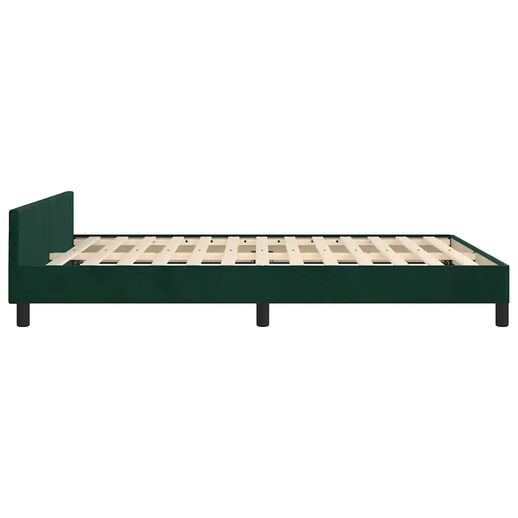 Giroletto senza Materasso Verde Scuro 140x200 cm in Velluto 3125760