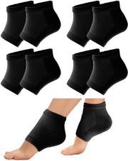Calze per piedi solido - 4 paia - trattamento idrorepellente - imbottito di gel - tessuto di cotone traspirante - antiscivolo - design senza lacci - cura dei piedi