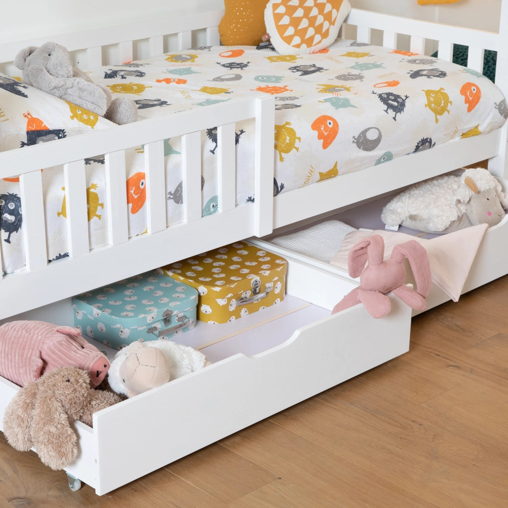 Set di 2 cassetti bianchi sotto il letto MARCEAU