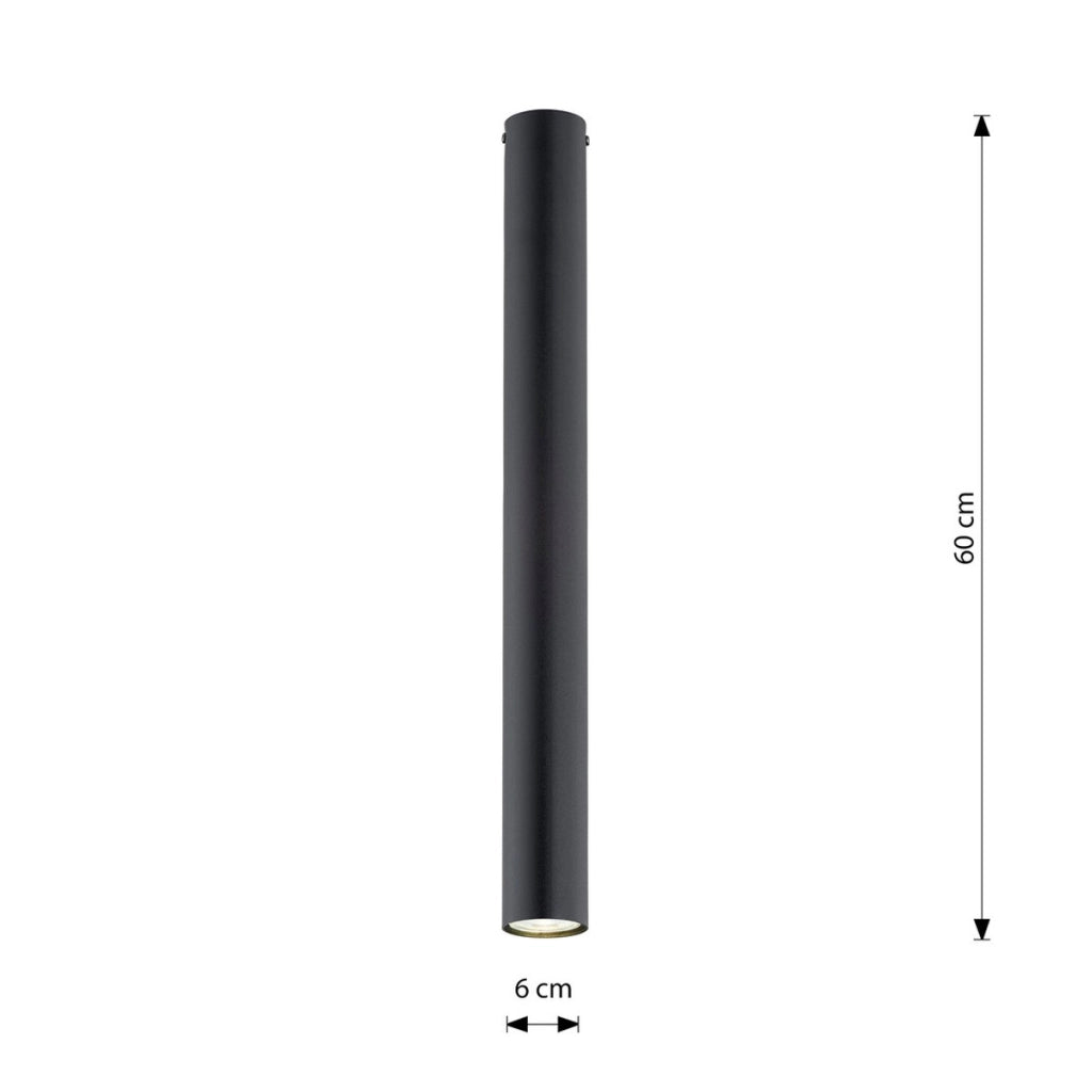 Lampada a sospensione Tecno 1XL in acciaio nero opaco