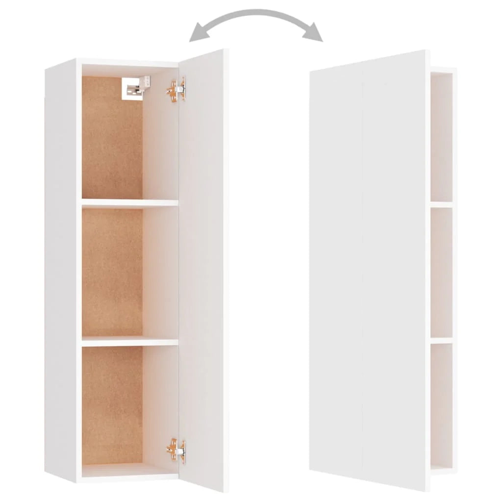 Set di mobili da 3 pezzi tra cui armadio credenza mobile TV televisore per soggiorno camera da letto salotto legno ingegnerizzato bianco 02_0024468