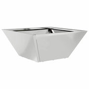 Fioriera trapezoidale moderna per terrazzo 35 x 35 x 15 cm in acciaio zincato argento 02_0052364
