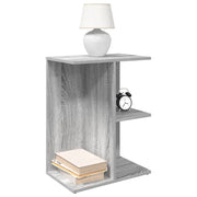 Comodini 2 pz-Set di 2 Tavolino da notte Grigio Sonoma 46,5x29x61 cm in Legno Multistrato