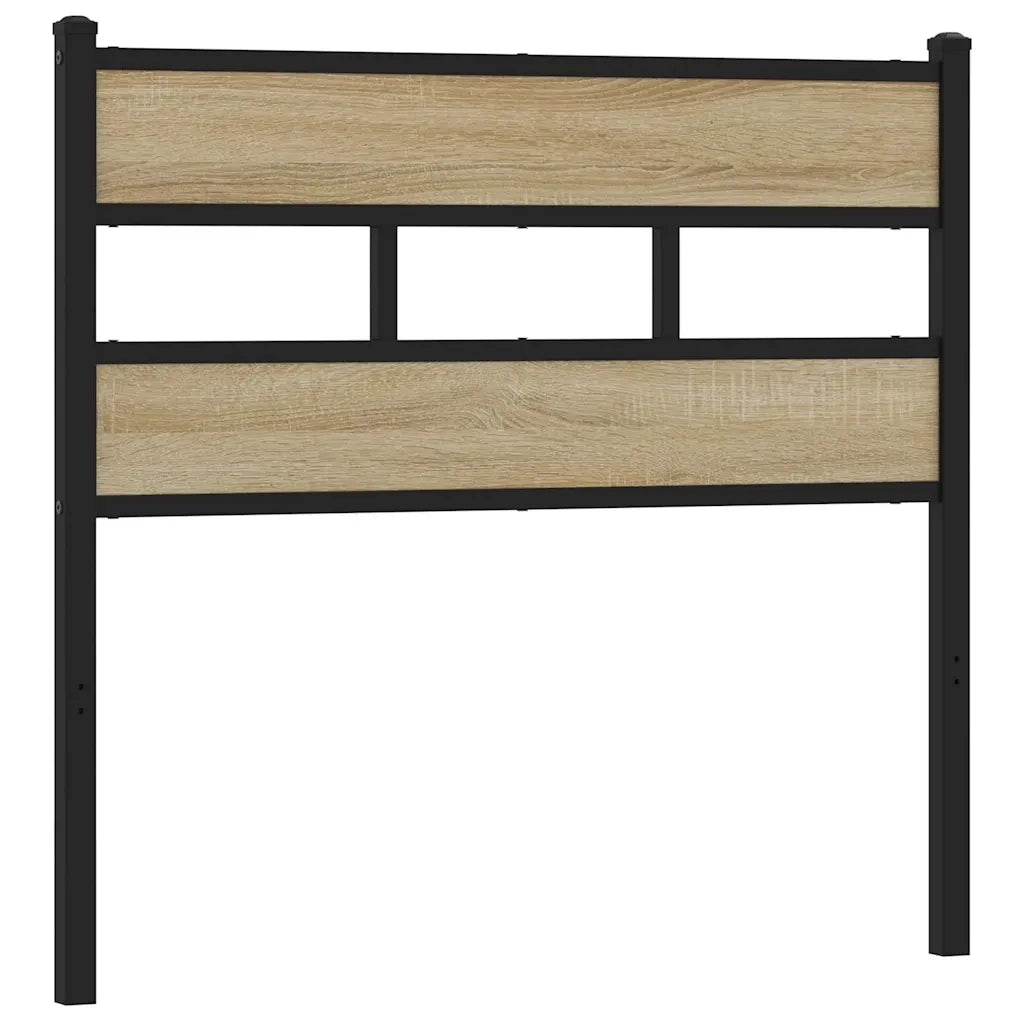 Testiera di Ricambio Rovere Sonoma 107 cm in Ferro e Legno Multistrato 4017132