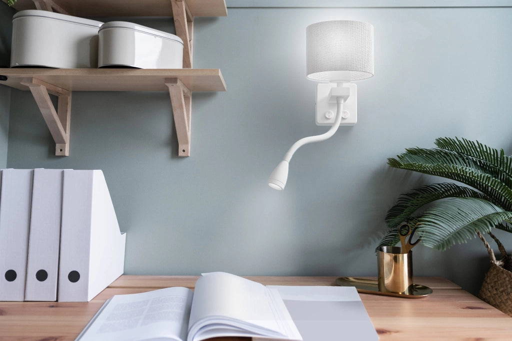 Candellux POLO 21-75383 applique bianca/grigia 2 luci