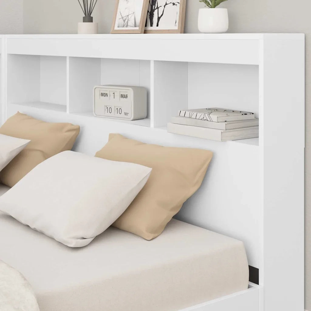 Testiera | Testata contenitore Bianco 140 cm Legno multistrato