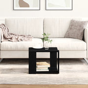 Tavolino da caffÃ¨ Nero in rovere 40x40x30 cm in legno ingegnerizzato