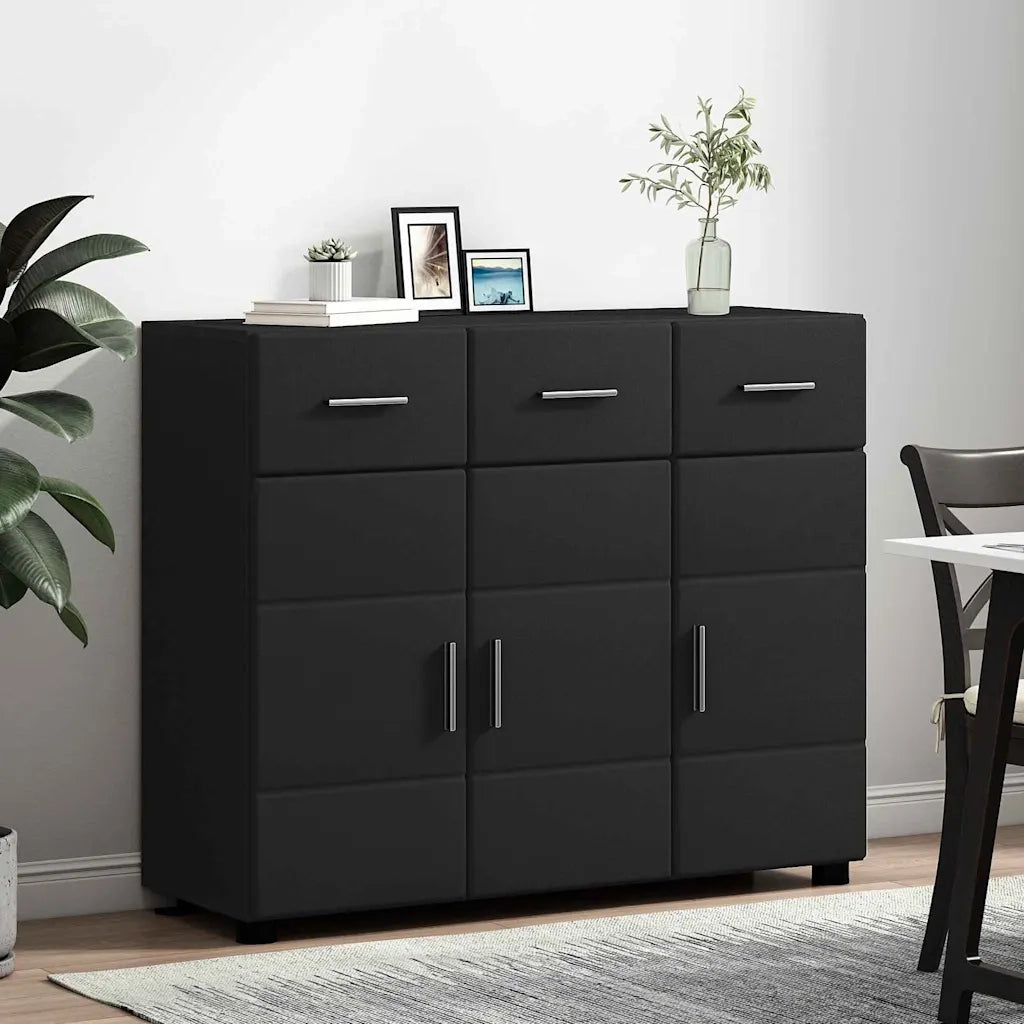 Credenza FLORIN Nero 88,5 x 30,5 x 73 cm Legno multistrato