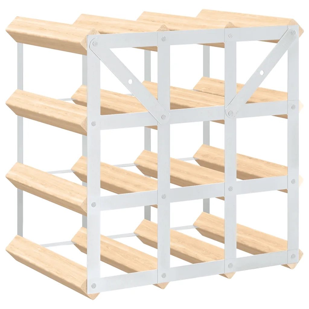 Portavini da 12 Bottiglie in Legno Massello di Pino 282468
