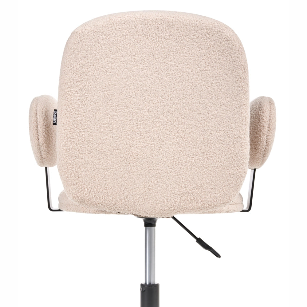 Sedia da scrivania per ufficio beige Boucle Base regolabile in altezza Ufficio moderno casa