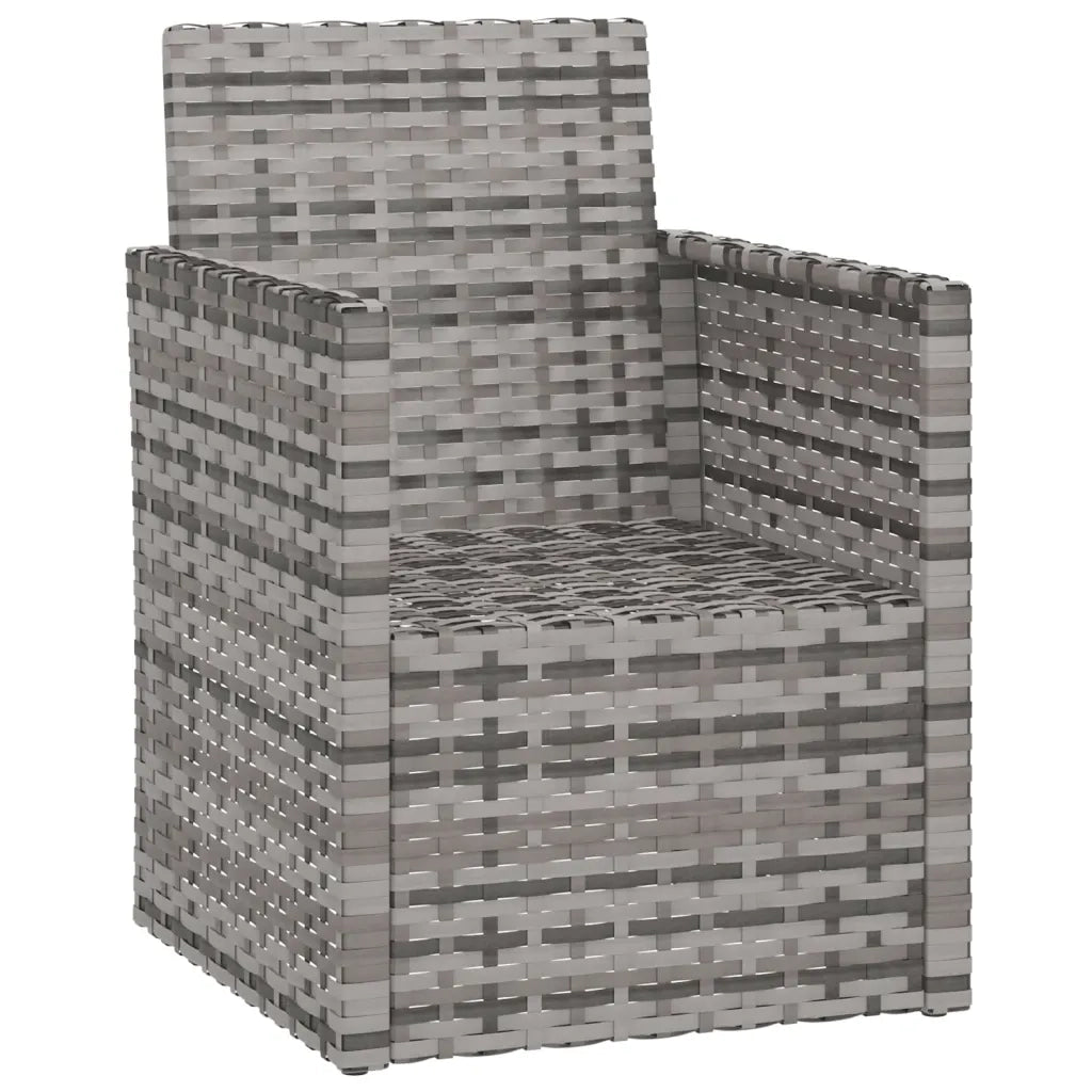 Poltrona da Giardino con Cuscino Grigio in Polyrattan CFW2013247