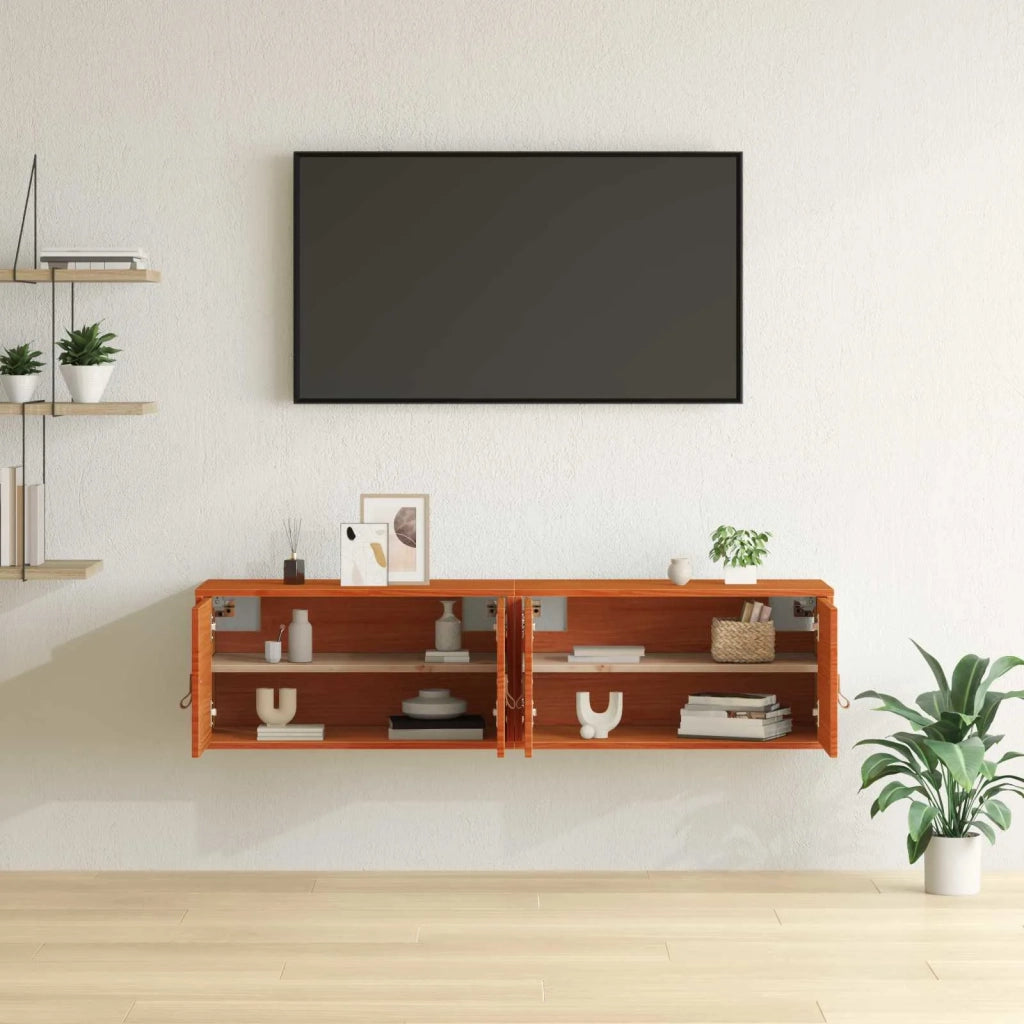Armadietto a muro 2 pcs Marrone cerato 60 x 30 x 30 cm