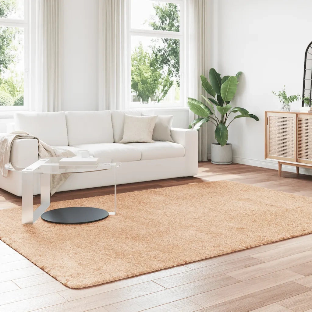 Tappeto Shaggy a Pelo Lungo NAVARRA Beige 200x290 cm poliestere 4102845