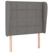 Testiera | Testata ad Orecchio GrigioScuro 103 x 23 x 118/128cm inTessuto