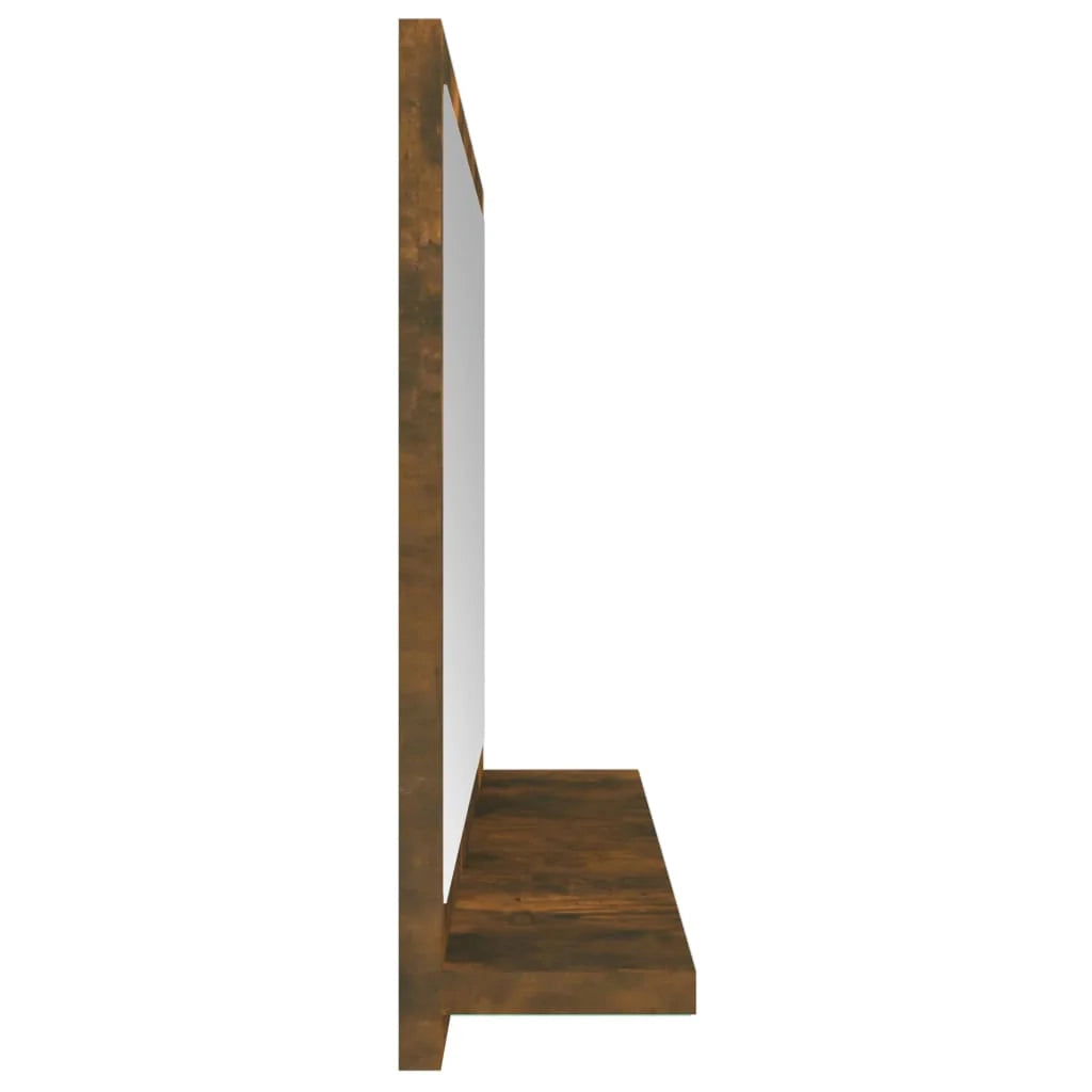 Specchio da bagno 40 x 10,5 x 37 cm in legno ingegnerizzato rovere affumicato 02_0006893