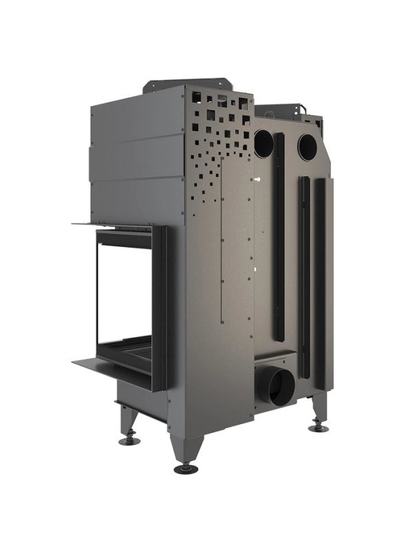 Caminetto ad angolo Nero Inserto Apertura destra Energy Up 75x50x47 (15,1 kW) ECO