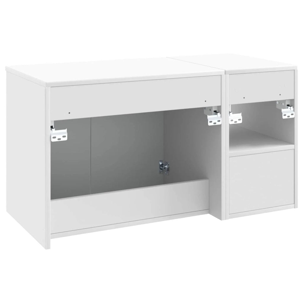 Set di mobili per il bagno 2 pz Bianco Lucido 3404118