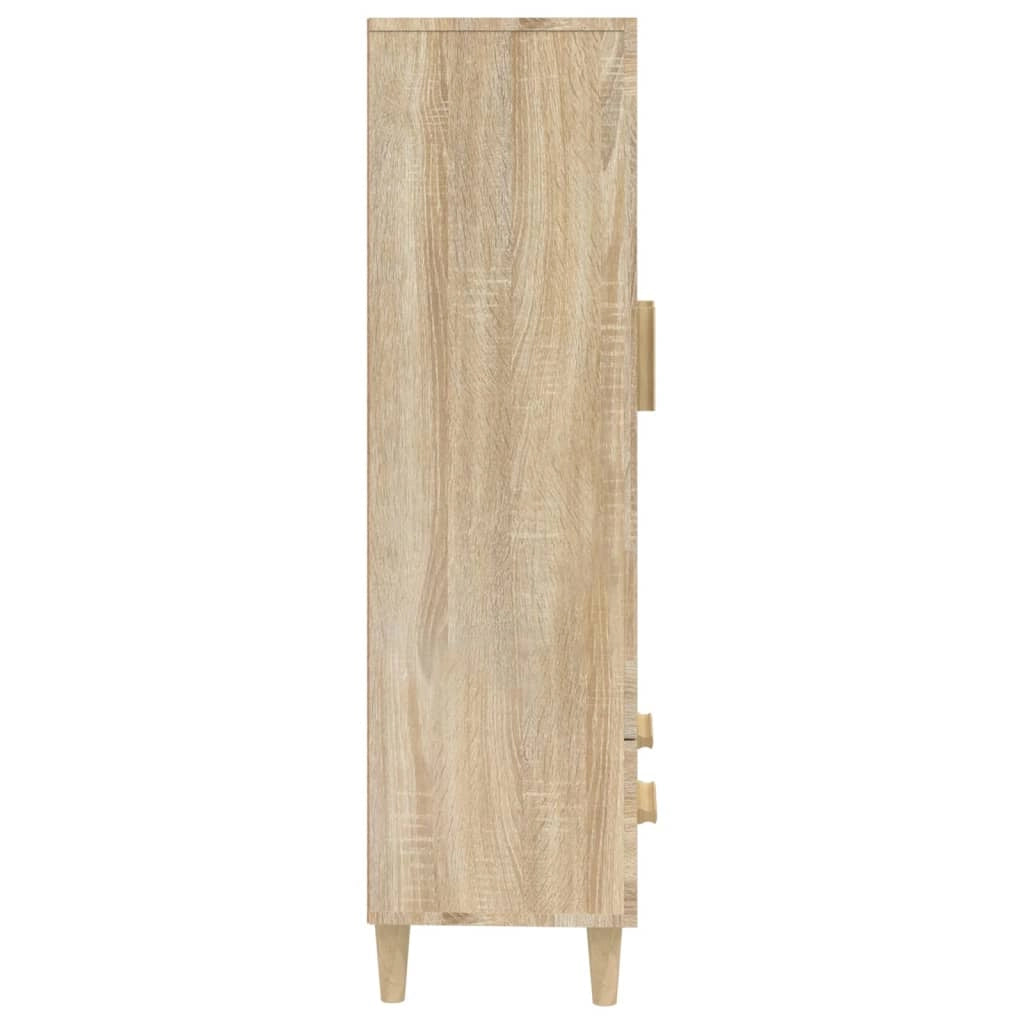 Buffet credenza cassettiera armadio mobile contenitore organizer cucina soggiorno salotto rovere Sonoma alto 70 x 31 x 115 cm legno ingegnerizzato marrone 02_0034199