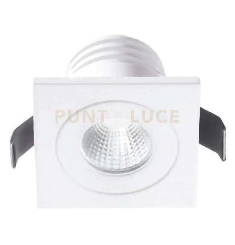 GFA771C- FARETTO DA INCASSO LED 3000K 350LM 5W QUADRATO 5X5CM ALLUMINIO E VETRO