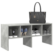 Scarpiera Impilabile-Scaffale per scarpe Grigio Cemento 89,5x30x40 cm