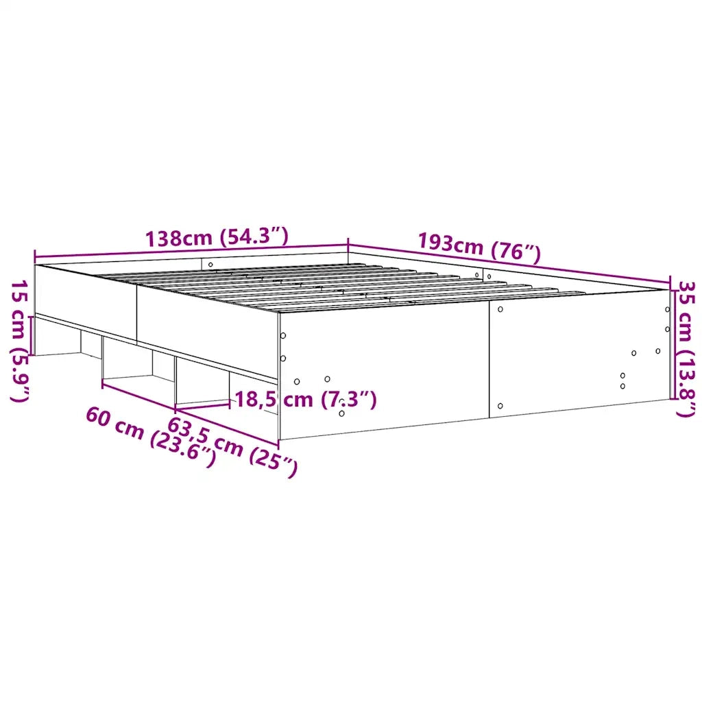 Giroletto Rovere Fumo 135x190 cm in Legno Multistrato 3295692